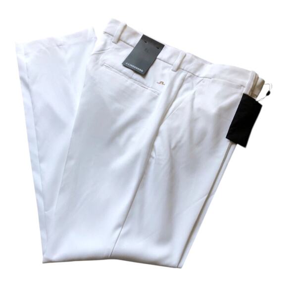 J.Lindeberg White Golf Pants Flat Front Straight Leg Men's Size 34/32" NWT - Picture 2 of 15